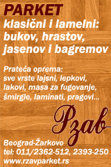 Rzav parket - bukov, hrastov, jasenov, bagremov, Beograd