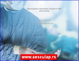 Clinics, doctors, hospitals, spas, Serbia, www.aesculap.rs