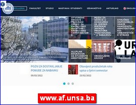 Arhitektura, projektovanje, www.af.unsa.ba