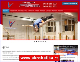 Sportski klubovi, atletika, atletski klubovi, gimnastika, gimnastički klubovi, aerobik, pilates, Yoga, www.akrobatika.rs