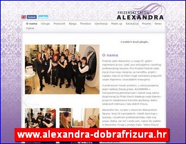 Frizeri, saloni lepote, kozmetiki saloni, www.alexandra-dobrafrizura.hr