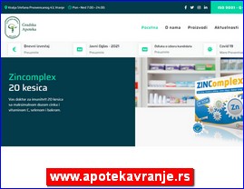 Drugs, preparations, pharmacies, www.apotekavranje.rs