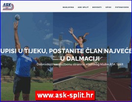 Sportski klubovi, atletika, atletski klubovi, gimnastika, gimnastički klubovi, aerobik, pilates, Yoga, www.ask-split.hr