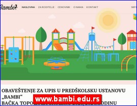 Kindergartens, nurseries, www.bambi.edu.rs