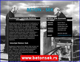 Građevinske firme, Srbija, www.betonsek.rs