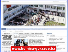 Clinics, doctors, hospitals, spas, laboratories, www.bolnica-gorazde.ba