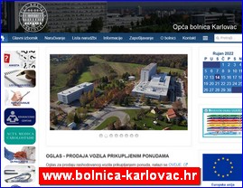 Clinics, doctors, hospitals, spas, laboratories, www.bolnica-karlovac.hr