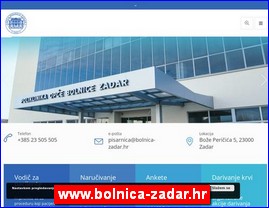 Clinics, doctors, hospitals, spas, laboratories, www.bolnica-zadar.hr