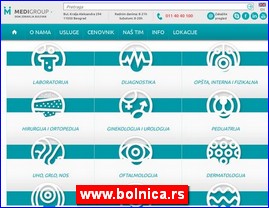 Clinics, doctors, hospitals, spas, Serbia, www.bolnica.rs