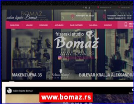Frizeri, saloni lepote, kozmetiki saloni, www.bomaz.rs
