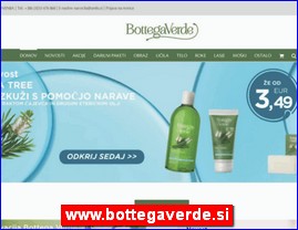 Cosmetics, cosmetic products, www.bottegaverde.si