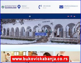 Clinics, doctors, hospitals, spas, laboratories, www.bukovickabanja.co.rs
