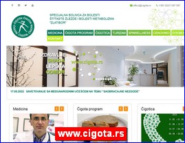 Clinics, doctors, hospitals, spas, laboratories, www.cigota.rs