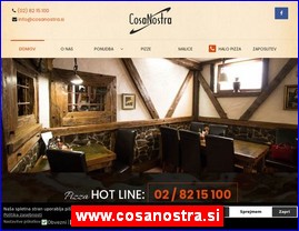 Pizza, pizzerias, pancake houses, www.cosanostra.si