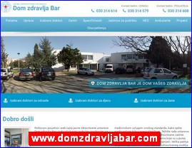 Clinics, doctors, hospitals, spas, laboratories, www.domzdravljabar.com