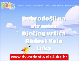 Vrtii, zabavita, obdanita, jaslice, www.dv-radost-vela-luka.hr