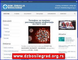 Clinics, doctors, hospitals, spas, laboratories, www.dzbosilegrad.org.rs