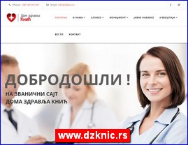 Clinics, doctors, hospitals, spas, laboratories, www.dzknic.rs