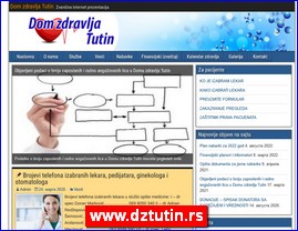 Clinics, doctors, hospitals, spas, laboratories, www.dztutin.rs