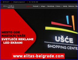 Svetlee reklame, led ekrani, LED displeji, LCD ekrani, digital signage, informativne oznake, LED cifre, urbana oprema, dizajn,  projekat za reklame, montaa reklama, servis reklama, odravanje reklama, totemi, urbana oprema, brendiranje, Elitas, Zemun, Beograd, www.elitas-belgrade.com