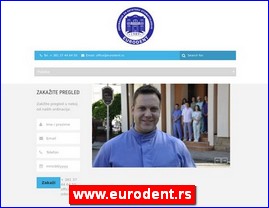 Stomatološke ordinacije, stomatolozi, zubari, www.eurodent.rs