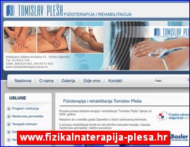 Clinics, doctors, hospitals, spas, laboratories, www.fizikalnaterapija-plesa.hr