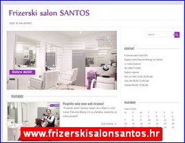 Frizeri, saloni lepote, kozmetiki saloni, www.frizerskisalonsantos.hr