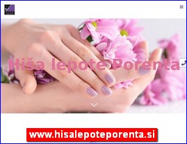 Frizeri, saloni lepote, kozmetiki saloni, www.hisalepoteporenta.si