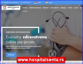 Clinics, doctors, hospitals, spas, laboratories, www.hospitalsenta.rs