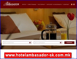 Hoteli, smetaj, Severna Makedonija, www.hotelambasador-sk.com.mk