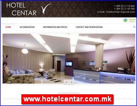 Hoteli, smetaj, Severna Makedonija, www.hotelcentar.com.mk