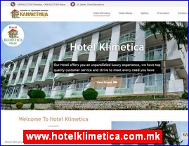 Hoteli, smetaj, Severna Makedonija, www.hotelklimetica.com.mk