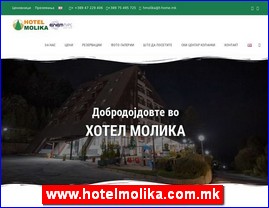Hoteli, smetaj, Severna Makedonija, www.hotelmolika.com.mk