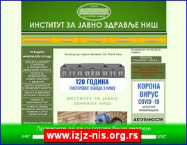Clinics, doctors, hospitals, spas, laboratories, www.izjz-nis.org.rs