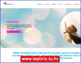 Kindergartens, nurseries, www.leptiric-lu.hr