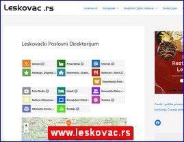 Leskova�ki poslovni imenik, Leskova�ki Poslovni Direktorijum, usluge, proizvodnja, internet, atrakcije i doga�aji, nekretnine, gra�evinarstvo, restorani i no�ni �ivot, organizacija proslava, foto studiji, hoteli, kozmeti�ki saloni, saloni ven�anica, kultura i obrazovanje, kompjuteri i tehnika, turizam, advokati i pravne usluge, �ivotinje, prodaja, vesti, www.leskovac.rs