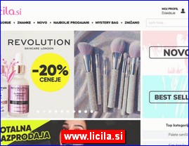 Cosmetics, cosmetic products, www.licila.si