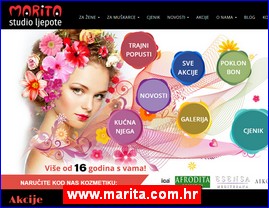Frizeri, saloni lepote, kozmetiki saloni, www.marita.com.hr