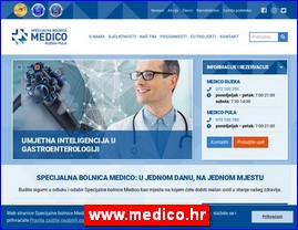 Clinics, doctors, hospitals, spas, laboratories, www.medico.hr
