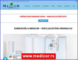 Clinics, doctors, hospitals, spas, Serbia, www.medicor.rs