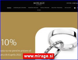 Jewelers, gold, jewelry, watches, www.mirage.si