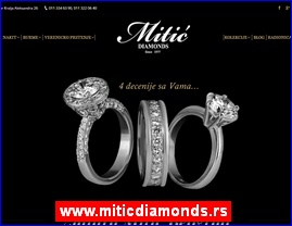 Jewelers, gold, jewelry, watches, www.miticdiamonds.rs