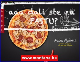 Pizza, pizzerias, pancake houses, www.montana.ba
