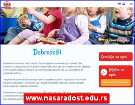 Kindergartens, nurseries, www.nasaradost.edu.rs