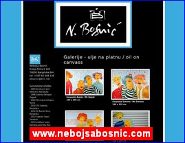 Picture galleries, painters, studios, painting, www.nebojsabosnic.com