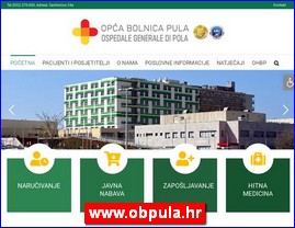 Clinics, doctors, hospitals, spas, laboratories, www.obpula.hr