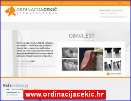 Stomatološke ordinacije, stomatolozi, zubari, www.ordinacijacekic.hr