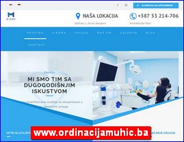Stomatološke ordinacije, stomatolozi, zubari, www.ordinacijamuhic.ba