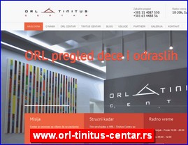 Clinics, doctors, hospitals, spas, Serbia, www.orl-tinitus-centar.rs