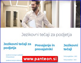Foreign language schools, www.panteon.si
